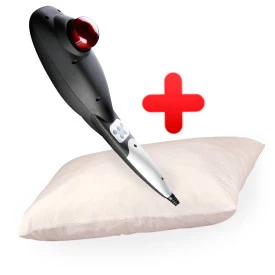 travesseiro flocos de viscoelastico + massageador fusion