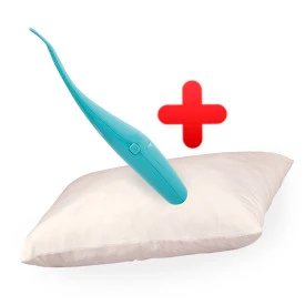 travesseiro flocos de viscoelastico + massageador facial touch