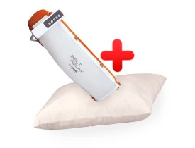 travesseiro flocos de viscoelastico + cinto massageador belt relax