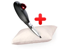 travesseiro flocos de viscoelastico + massageador fusion