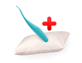 travesseiro flocos de viscoelastico + massageador facial touch